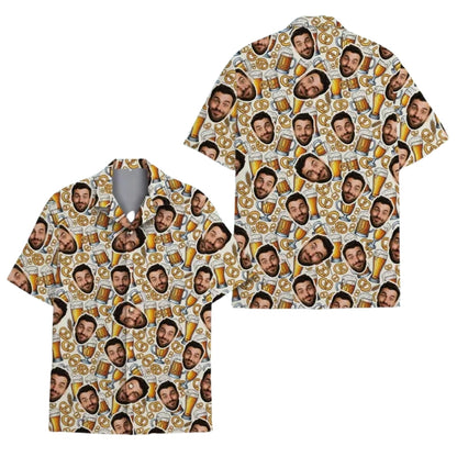 Custom Face Funny Beer Hawaiian Shirt For Men Women, Personalized Beer Hawaiian Shirts With Photo HE0425
