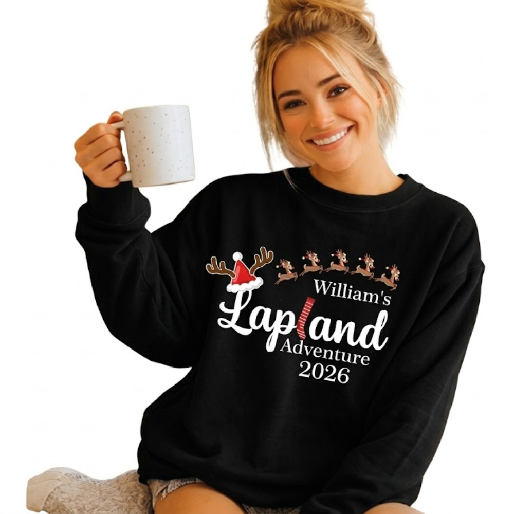 Lapland Adventure Custom Family Christmas Sweatshirt, Personalized Matching Xmas Family Sweatshirt ET1662