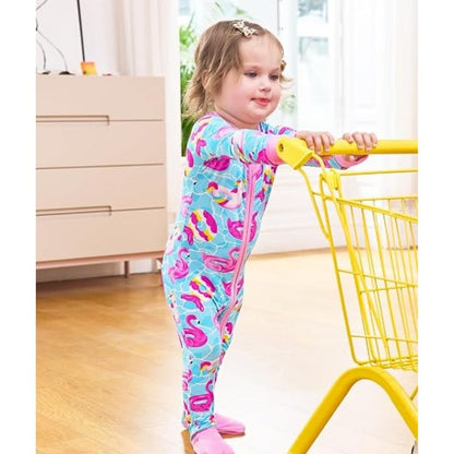 Flamingo Float Baby Convertible Romper Zippy, Flamingo Baby Convertible Romper BB0378