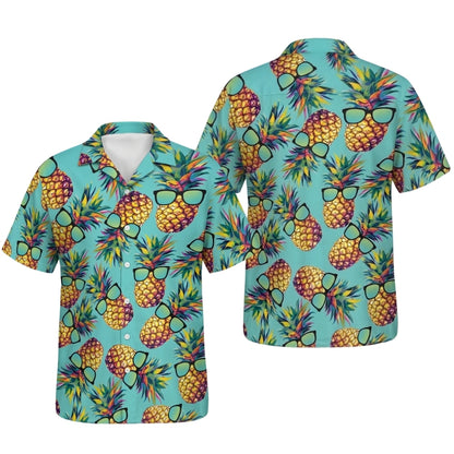 Funny Pineapple Glasses Hawaiian Shirt For Men Women, Tropical Pineapple Hawaiian Shirts HE0505