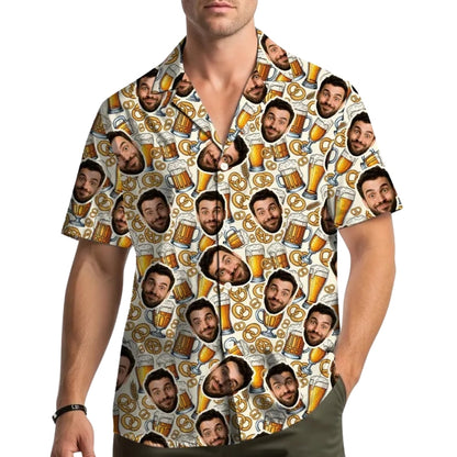 Custom Face Funny Beer Hawaiian Shirt For Men Women, Personalized Beer Hawaiian Shirts With Photo HE0425