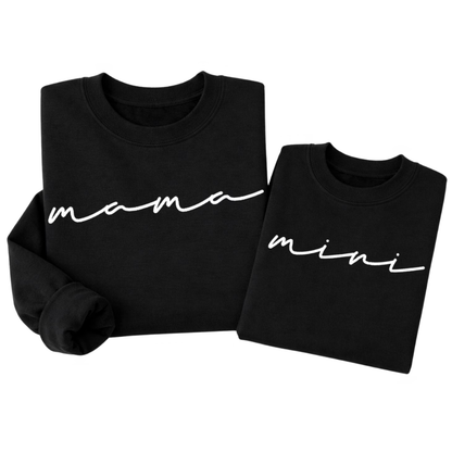Papa Mama Mini Matching Sweatshirt, Family Sweatshirt Matching Minimalist ET1492