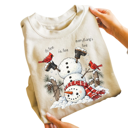 Funny Snowman Christmas Sweatshirt For Men Women, Funny Christmas Sweatshirt 2D1093