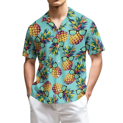 Funny Pineapple Glasses Hawaiian Shirt For Men Women, Tropical Pineapple Hawaiian Shirts HE0505