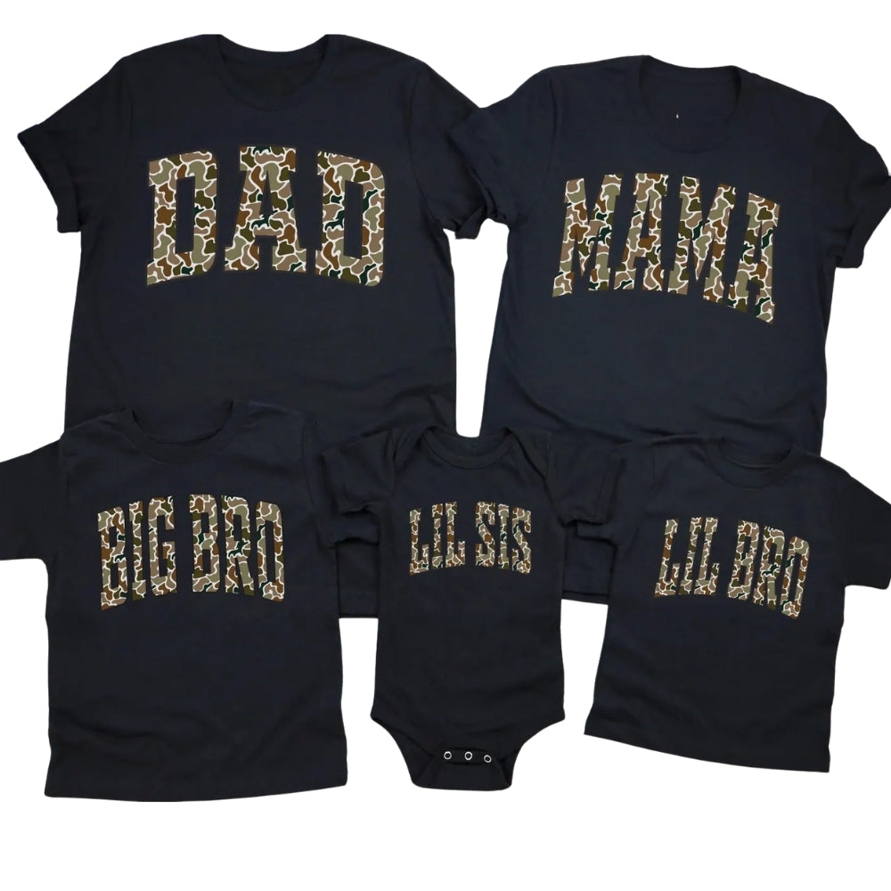 Personalized Matching Family Camo T Shirts, Custom Camouflage Matching Shirts For Family ET0372