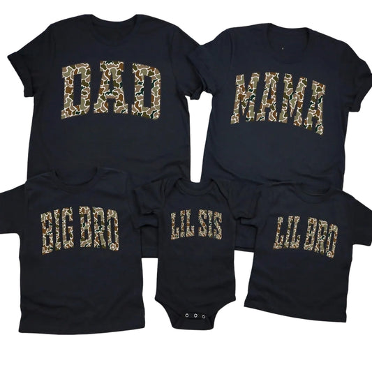 Personalized Matching Family Camo T Shirts, Custom Camouflage Matching Shirts For Family ET0372