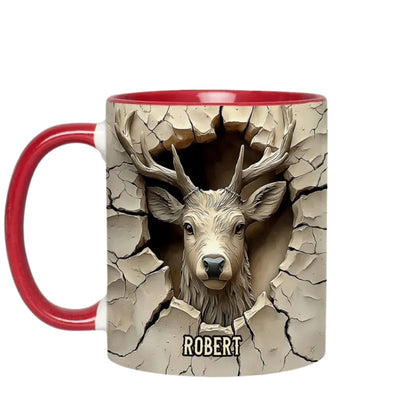 Personalized Deer Hunting 3D Printed Coffee Mug, Custom Deer Hunting Mugs ET0121