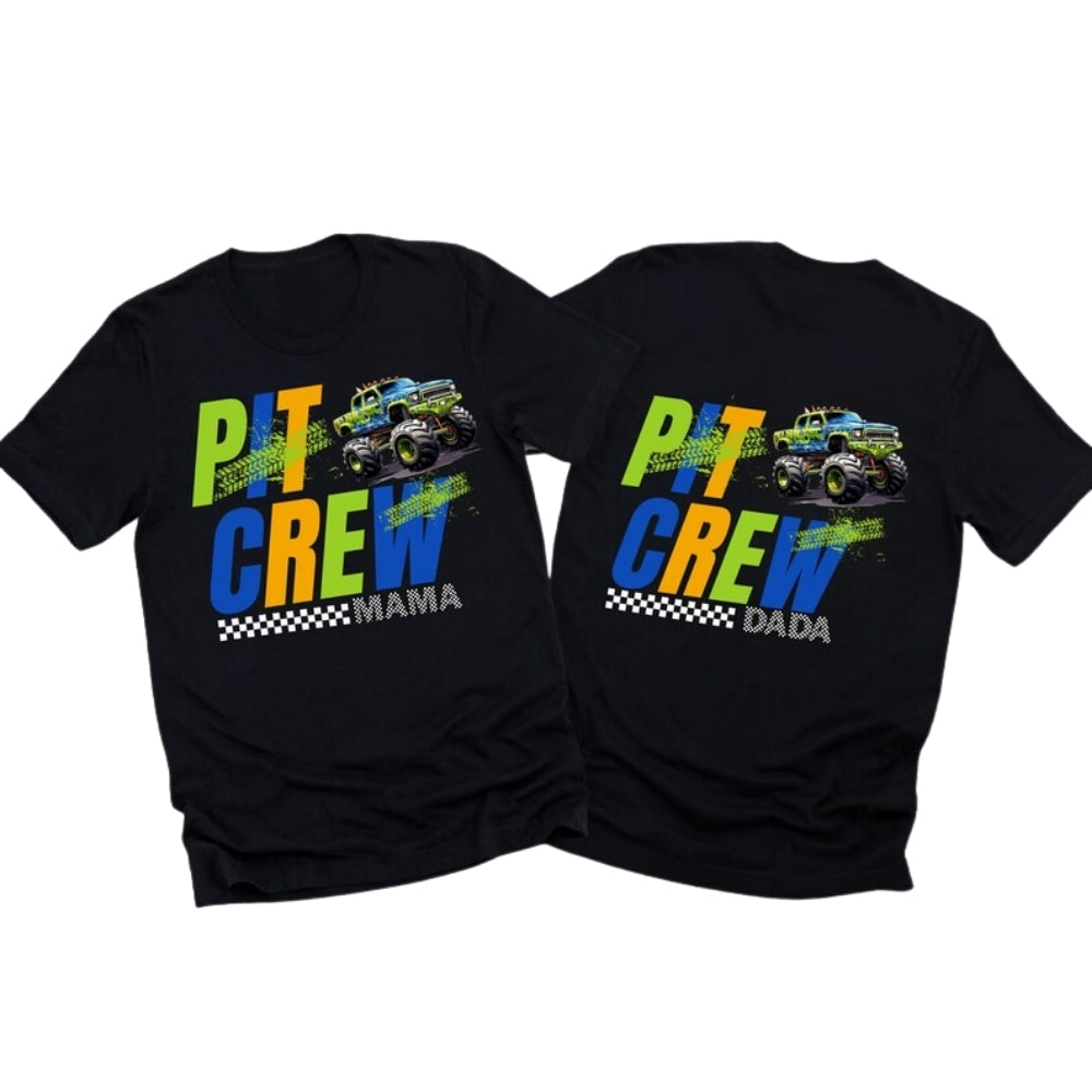 Pit Crew Custom Race Car Birthday Boy Matching Family T-Shirts, Custom Birthday Family Shirts ET0236