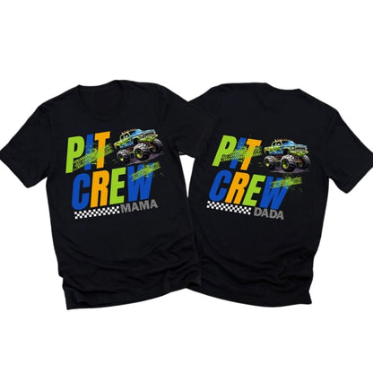 Pit Crew Custom Race Car Birthday Boy Matching Family T-Shirts, Custom Birthday Family Shirts ET0236