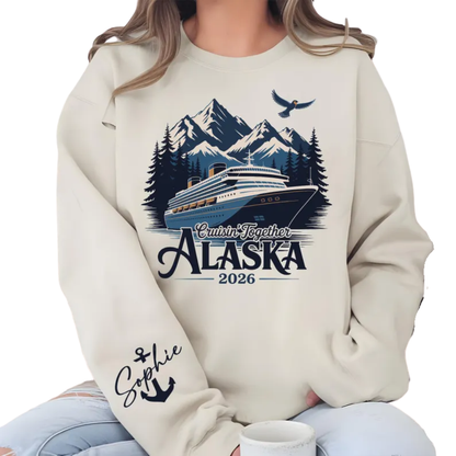 Custom Cruisin Together Alaska 2026 Sweatshirt, Custom Alaska Sweatshirt 2D0433