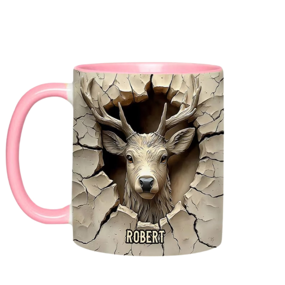Personalized Deer Hunting 3D Printed Coffee Mug, Custom Deer Hunting Mugs ET0121