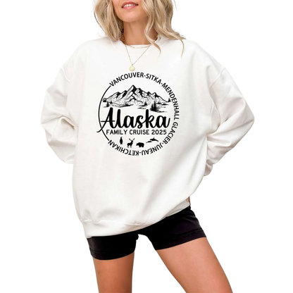Personalized Alaska Family Cruise Matching Sweatshirt, Custom Alaska Cruise Trip Family Sweatshirt ET1330