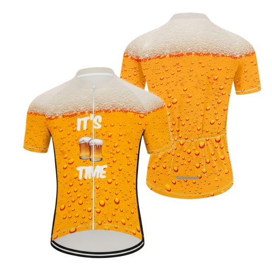 It's Time Beer Cycling Short Sleeve Jersey Mens, Beer Cycling Jerseys CE0001