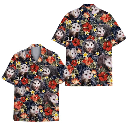 Opossum Tropical Hawaiian Shirts Men And Women, Opossum Aloha Hawaiian Shirts HE0017