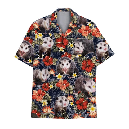 Opossum Tropical Hawaiian Shirts Men And Women, Opossum Aloha Hawaiian Shirts HE0017