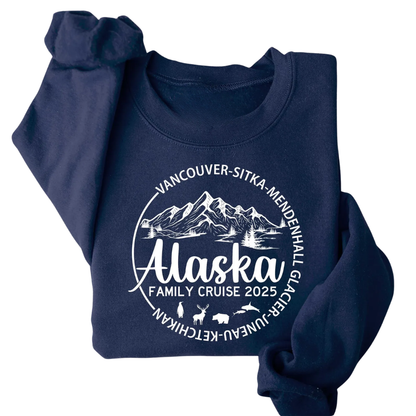 Personalized Alaska Family Cruise Matching Sweatshirt, Custom Alaska Cruise Trip Family Sweatshirt ET1330