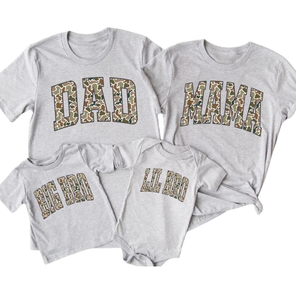 Personalized Matching Family Camo T Shirts, Custom Camouflage Matching Shirts For Family ET0372