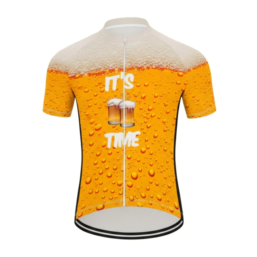 It's Time Beer Cycling Short Sleeve Jersey Mens, Beer Cycling Jerseys CE0001