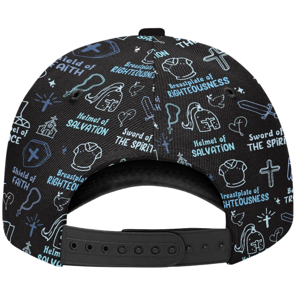 Armor Of God Custom Blue Camo Baseball Cap, Custom Christian Faith Hats CP0589