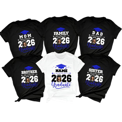 Custom Photo Matching Family T Shirts For Graduation, Custom Matching Family Graduation Shirts ET0077