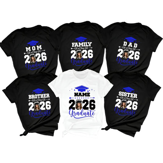 Custom Photo Matching Family T Shirts For Graduation, Custom Matching Family Graduation Shirts ET0077