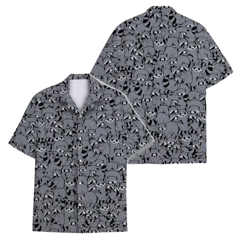 Raccoon Pattern Hawaiian Shirt For Men Women, Raccoon Lover Hawaiian Shirts HE0281