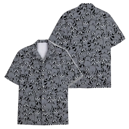 Raccoon Pattern Hawaiian Shirt For Men Women, Raccoon Lover Hawaiian Shirts HE0281