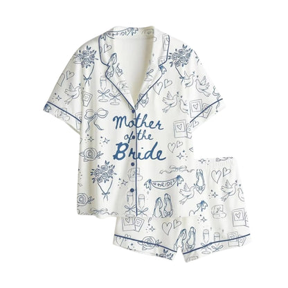 Mother Of The Bride Pajamas Set For Bridal Shower, Wedding Pajamas For Mother Of The Bride WD0192