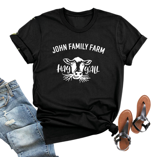 Custom Cow Farm Family Matching T Shirt, Custom Family Farm Shirts ET1304