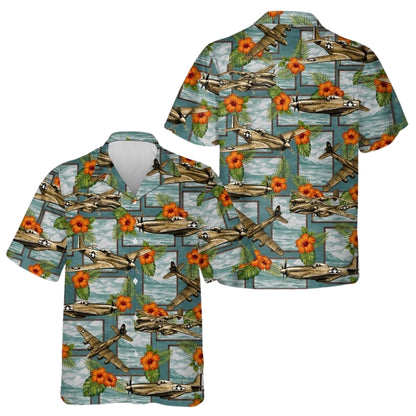 Military Aircraft Tropical Hawaiian Shirts For Men, Airplane Hawaiian Shirts For Veteran HE0177