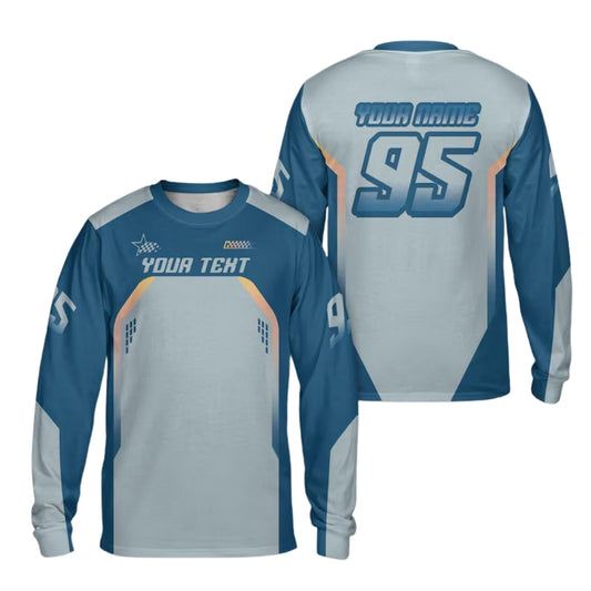 Custom Name And Number Dirt Bike Long Sleeve For Men, Custom Dirt Bike Jerseys ME0033