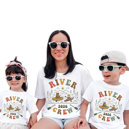 Personalized River Crew Matching Family T Shirt, Custom Family Rafting Shirts ET1312