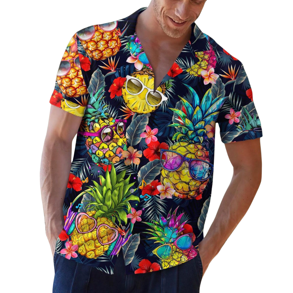 Funny Pineapple Tropical Hawaiian Shirt For Men And Women, Pineapple Hawaiian Shirt HE0627