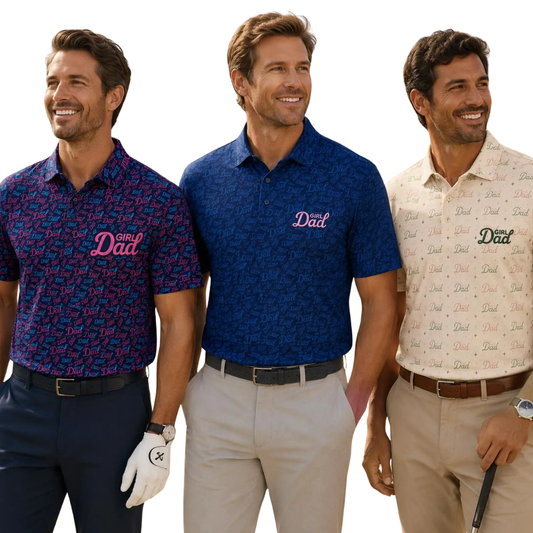 Dad Girl Golf Polo Shirt For Men, Father's Day Golf Shirt GE0502