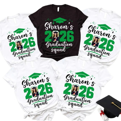 Personalized Matching Graduation Squad Family T Shirts With Photo, Custom Family Graduation Shirts ET0648
