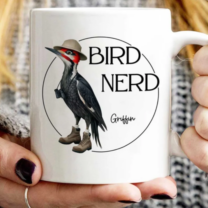 Personalized Bird Nerd Funny Bird Watcher Mug, Custom Name Twitcher Mug, Personalized Mug For Bird Lover TD0011
