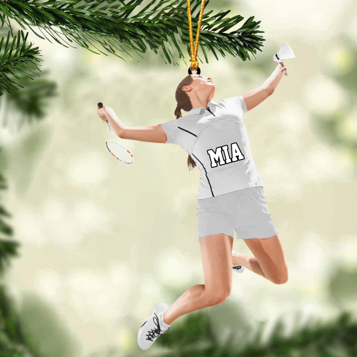 Custom Personalized Badminton Lovers Christmas Ornament, Gift For Badminton Player OO1744