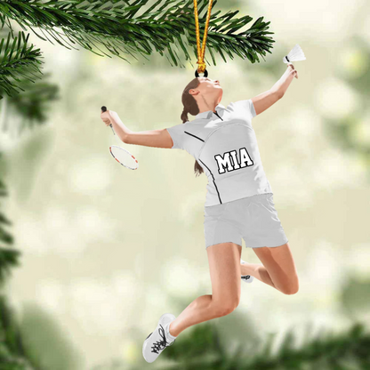 Custom Personalized Badminton Lovers Christmas Ornament, Gift For Badminton Player OO1744
