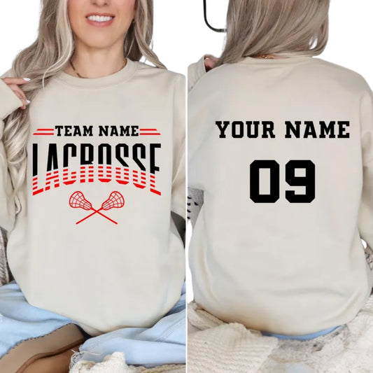 Custom Team Lacrosse Sweatshirt For Women, Custom Lacrosse Sweatshirt 2D0504