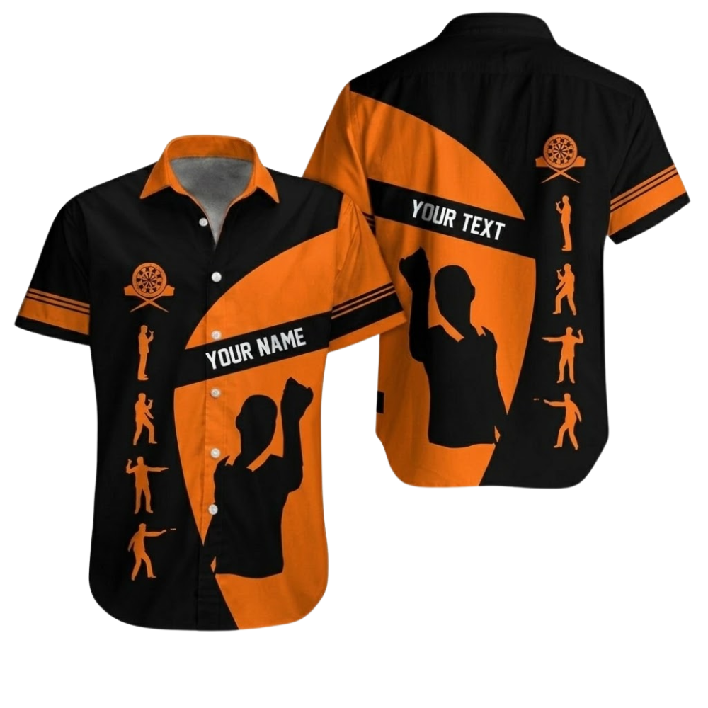 Custom Name And Text Dart Hawaiian Shirt For Men, Custom Team Darts Shirt DZ0105