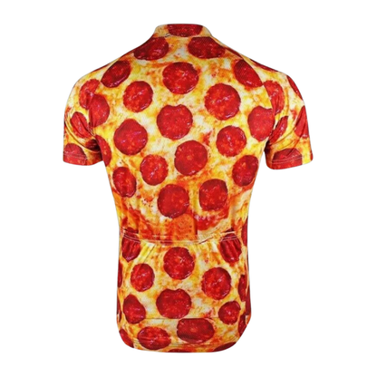 Pepperoni Pizza Cycling Short Sleeve Jersey For Men, Pizza Lover Cycling Jersey CG0828