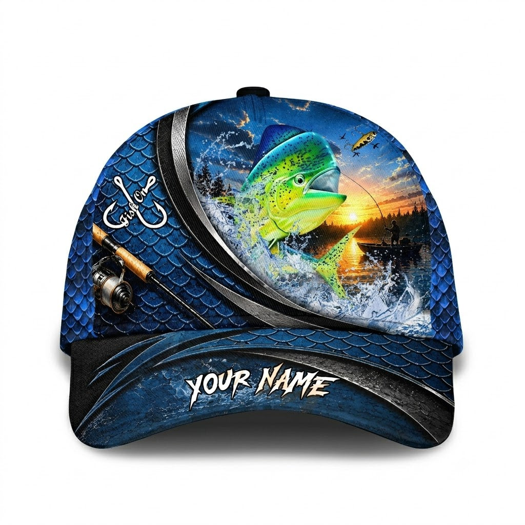 Catfish Custom Name 3D Printed Baseball Cap, Custom Fishing Lover Cap Hat CP0751