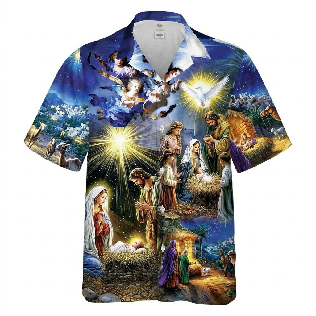 Jesus Christian Hawaiian Shirt, Xmas Faith Hawaiian Shirt HE0844