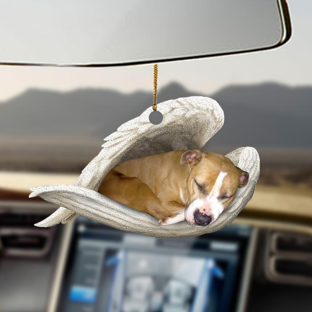 Staffordshire Bull Terrier sleeping angel Staffordshire Bull Terrier lovers ornament OO0420