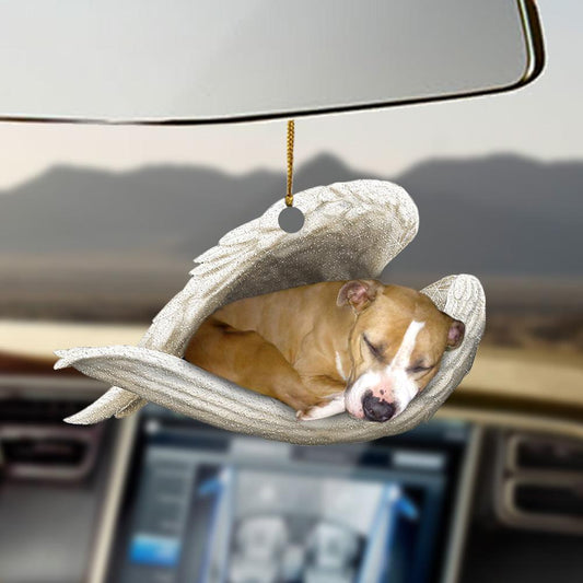 Staffordshire Bull Terrier sleeping angel Staffordshire Bull Terrier lovers ornament OO0420