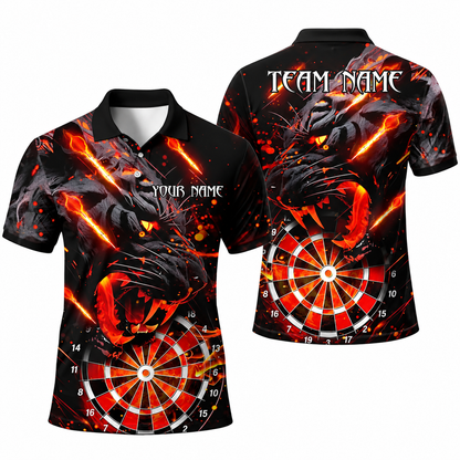 Custom Panther Darts Men Polo Shirt, Custom Panther Dart Shirt For Team DZ0178