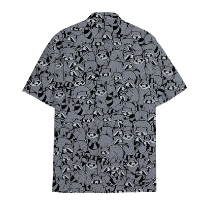 Raccoon Pattern Hawaiian Shirt For Men Women, Raccoon Lover Hawaiian Shirts HE0281