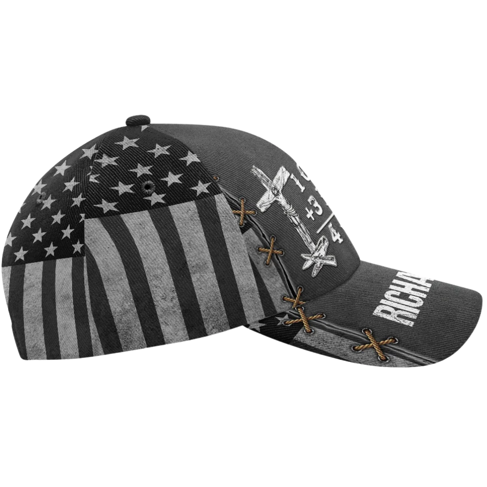 1 Cross 3 Nail 4 Given Personalized Name Christian Baseball Cap, Custom Christian Cap Hat CP0571