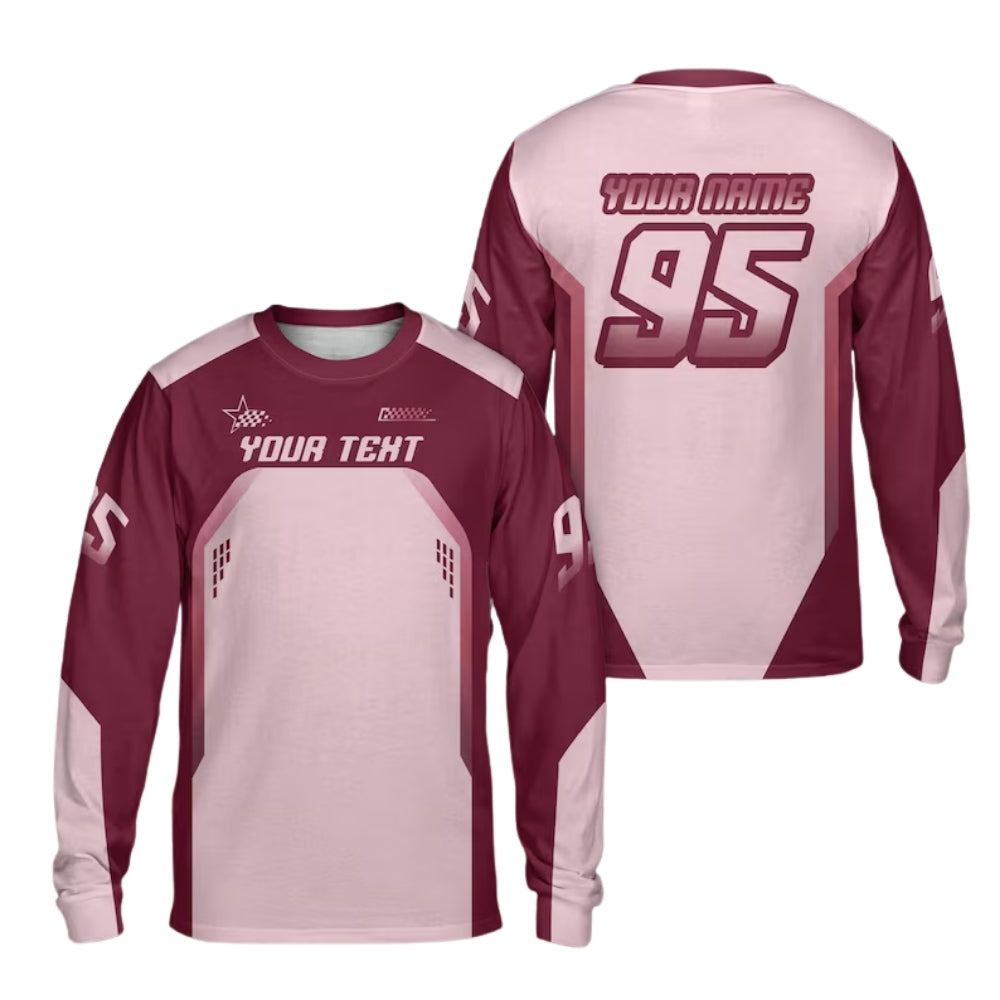 Custom Name And Number Dirt Bike Long Sleeve For Men, Custom Dirt Bike Jerseys ME0033