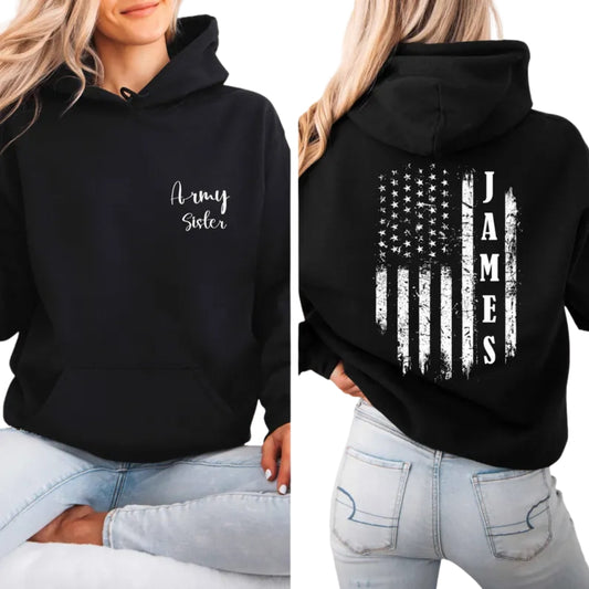 Custom Army Wife Hoodie, Custom Military Family Sweatshirt 2D0674